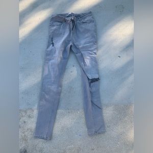 Asos Skinny Jeans Mens 34x36 Denim Low Rise Gray